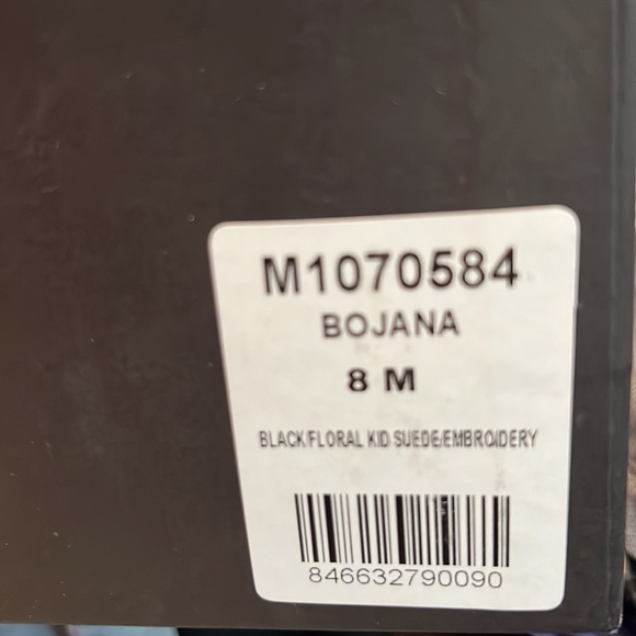 NWT Rebecca Minkoff Bojana Black Floral Kid Suede Embroidery Size 8 - Picture 10 of 10